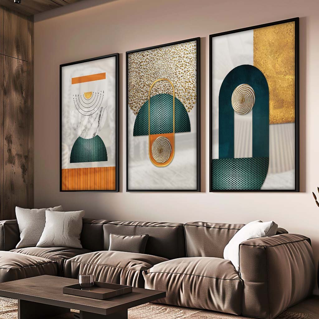 Abstract Pieces Trio Canvas