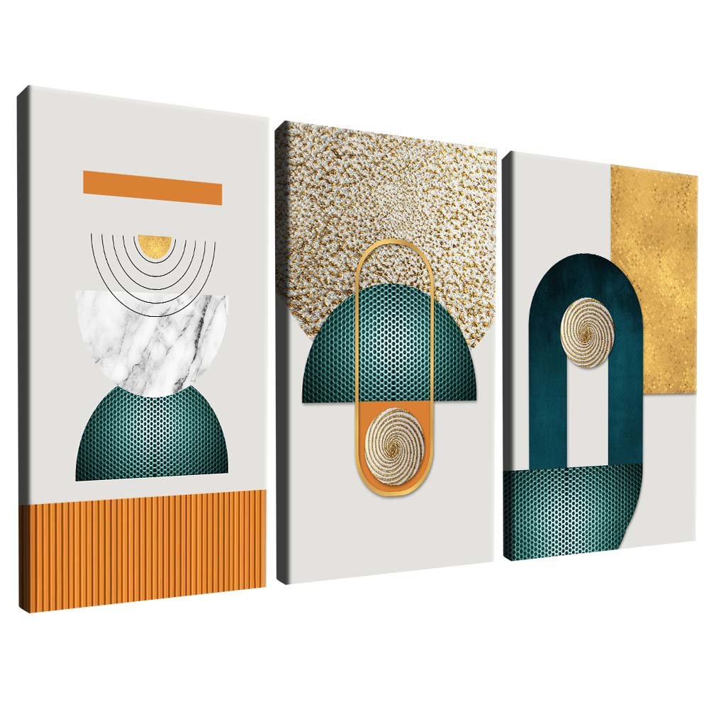 Abstract Pieces Trio Canvas