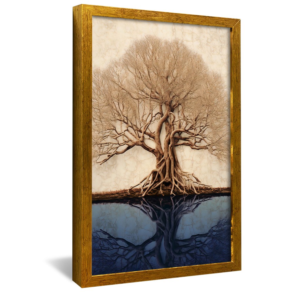 Abstract Roots Tree Canvas