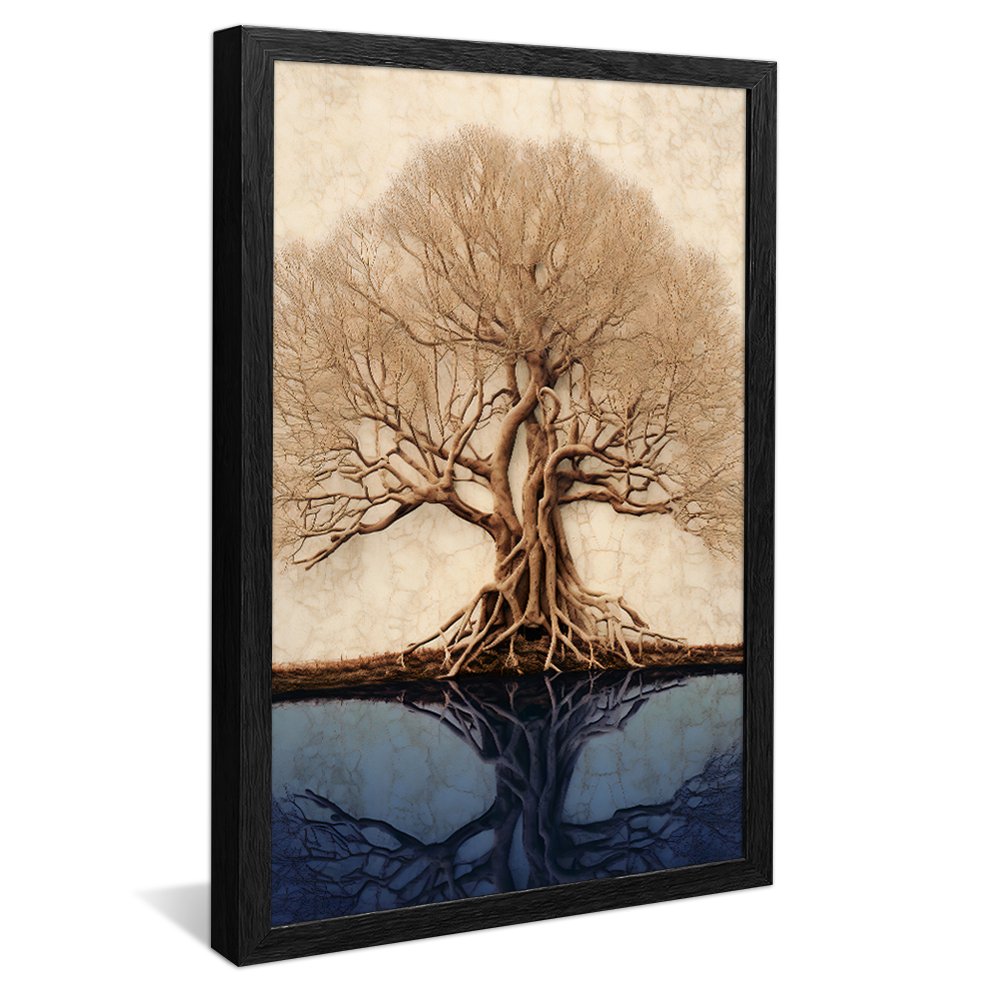 Abstract Roots Tree Canvas