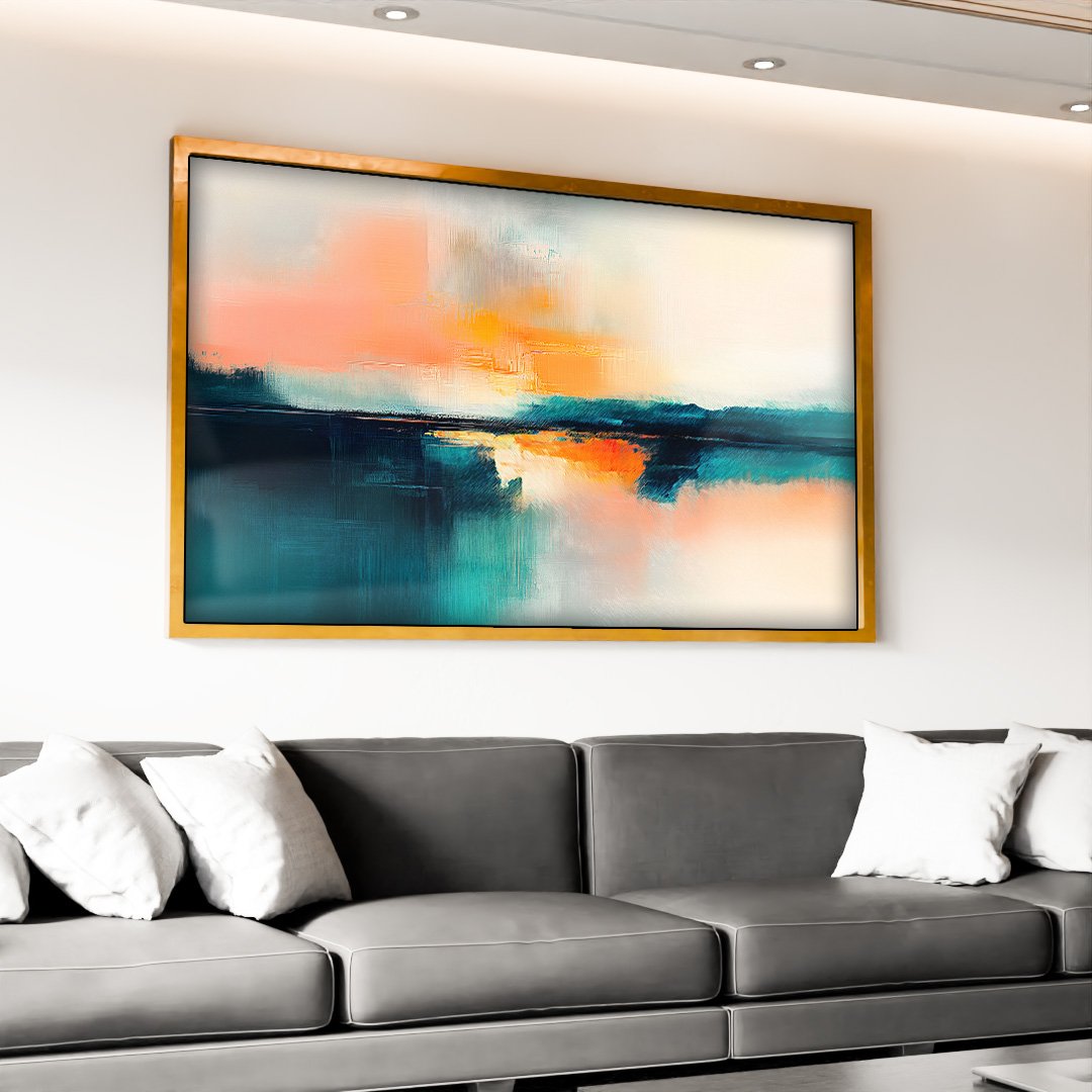 Abstract Serene Horizon Painting V2146 Canvas