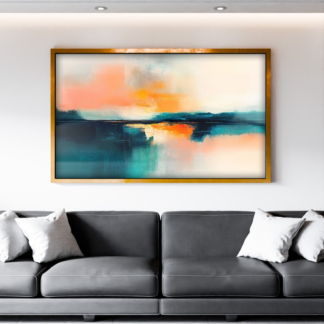 Abstract Serene Horizon Painting V2146 Canvas