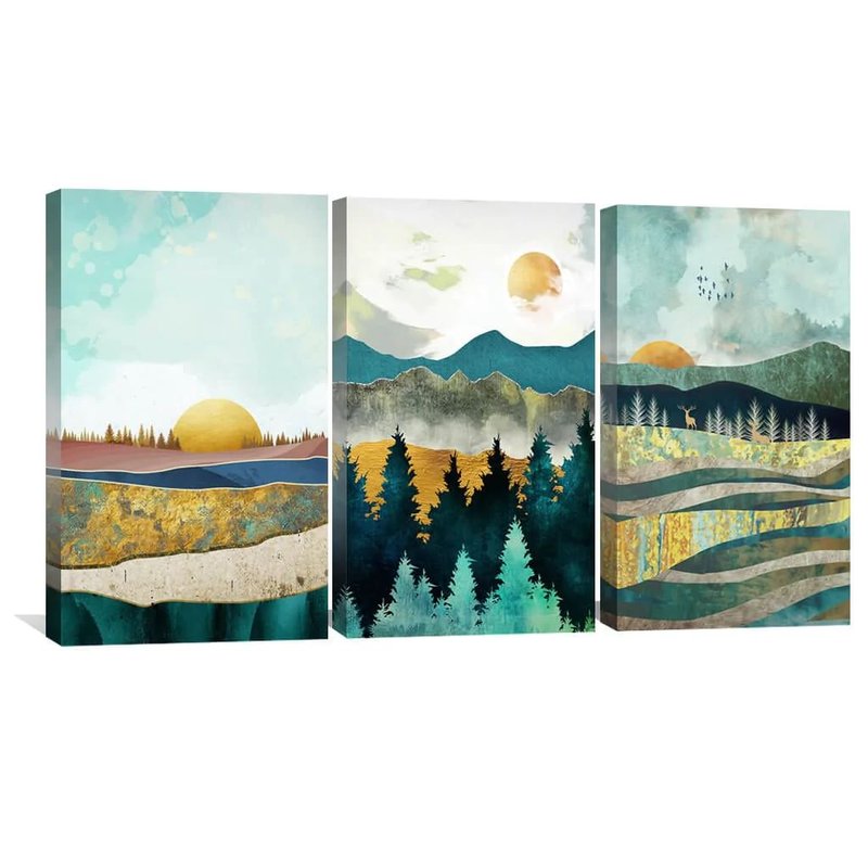 Abstract Sunset 3 -screened Kit Canvas