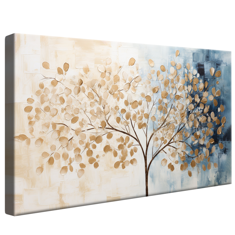 Abstract Tree with Gold Leaves V912 Canvas