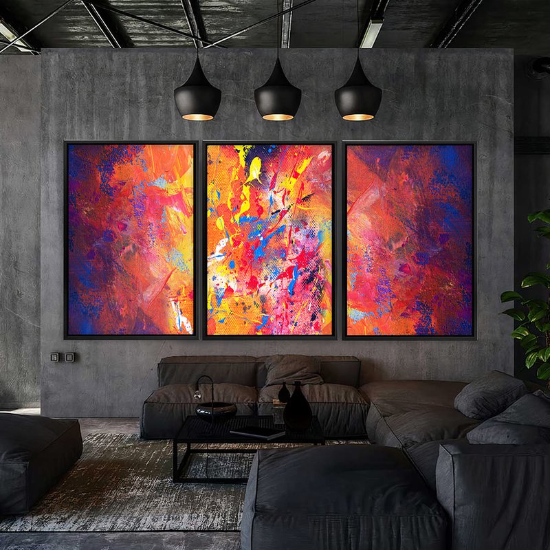 Abstract Trio Painting Canvas