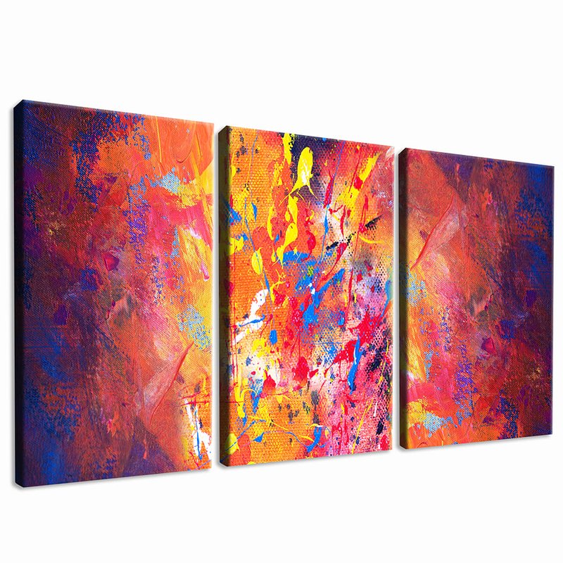 Abstract Trio Painting Canvas