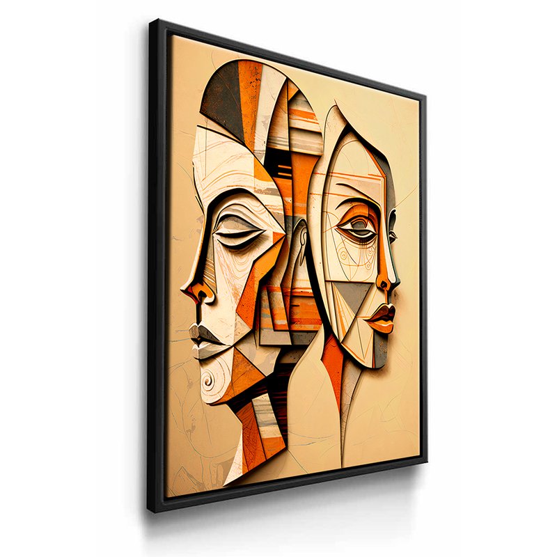 Abstract Two Faces Canvas