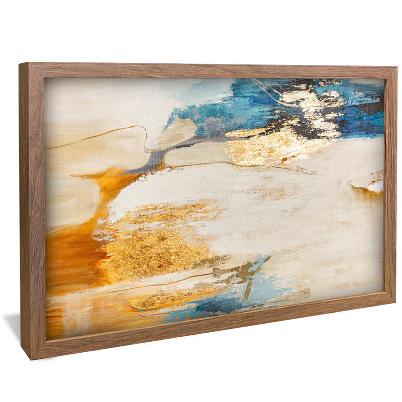 Abstract Wall and Gold V1280 Canvas