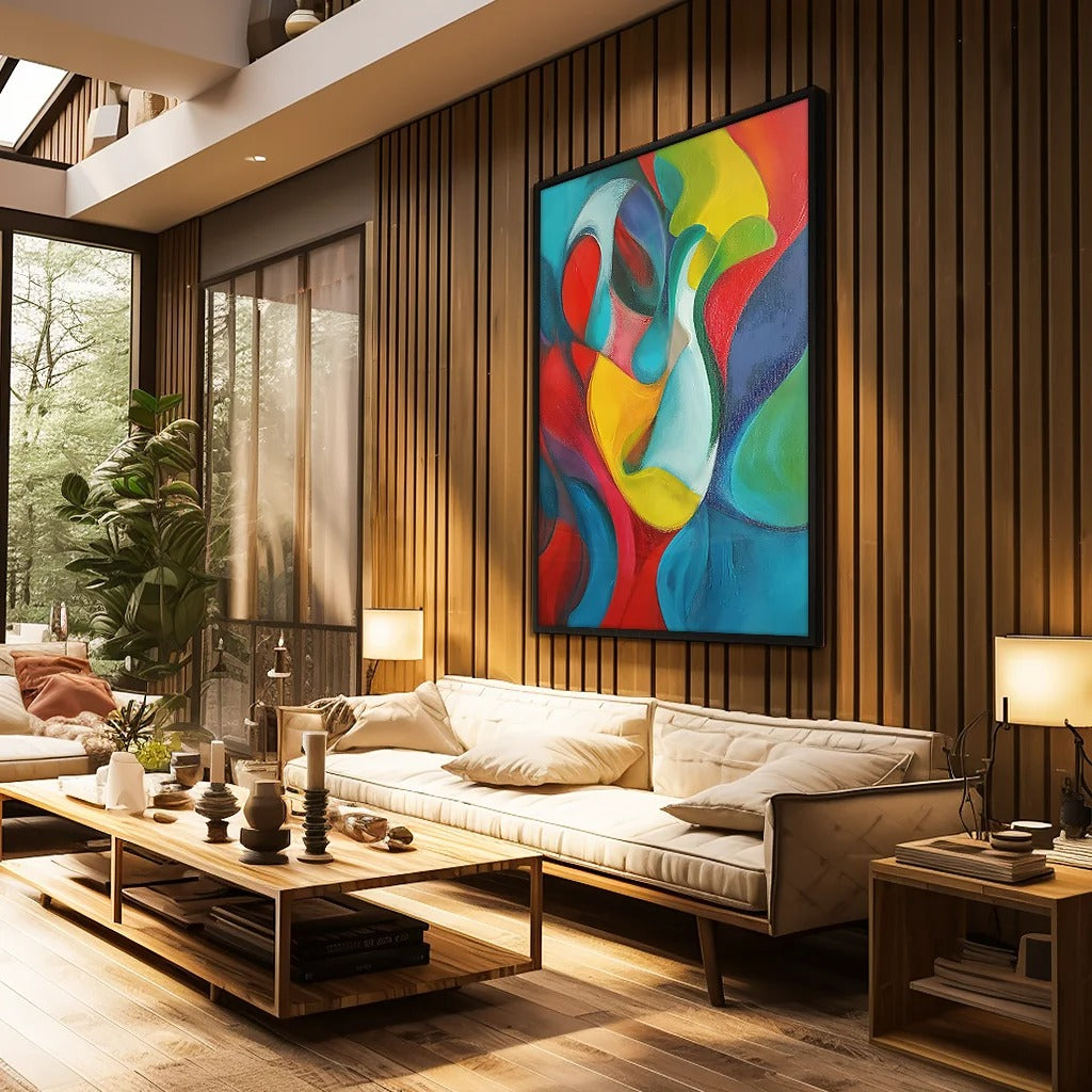 Abstract Warm Colors Mix Decorative Canvas