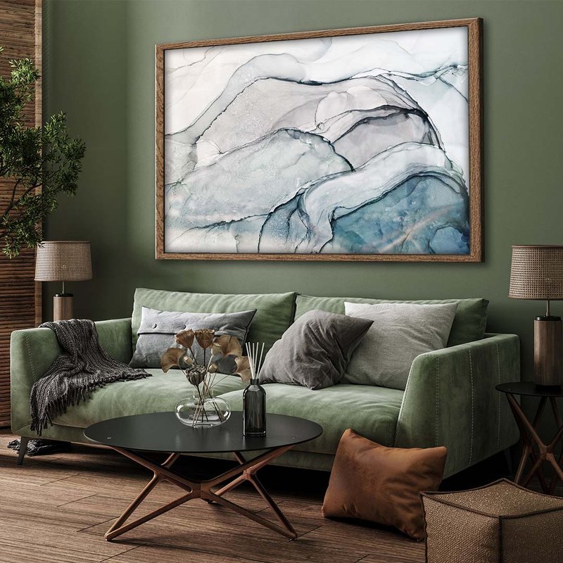 Abstract White Marble V1728 Canvas