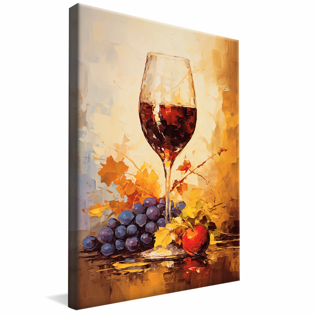 Abstract Wine Glass Painting V863 Canvas