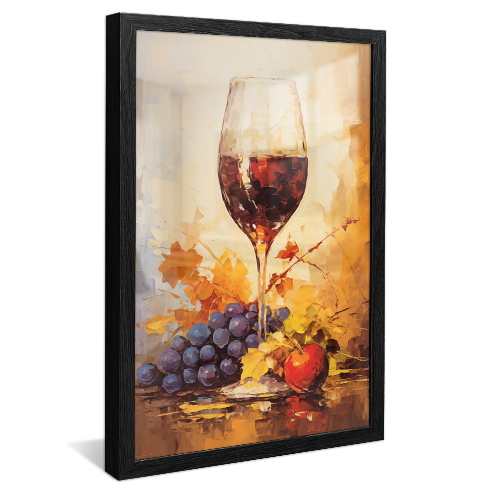 Abstract Wine Glass Painting V863 Canvas