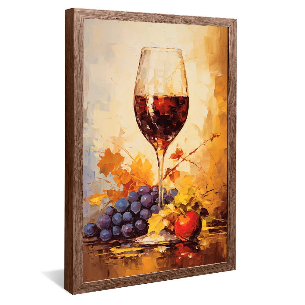 Abstract Wine Glass Painting V863 Canvas