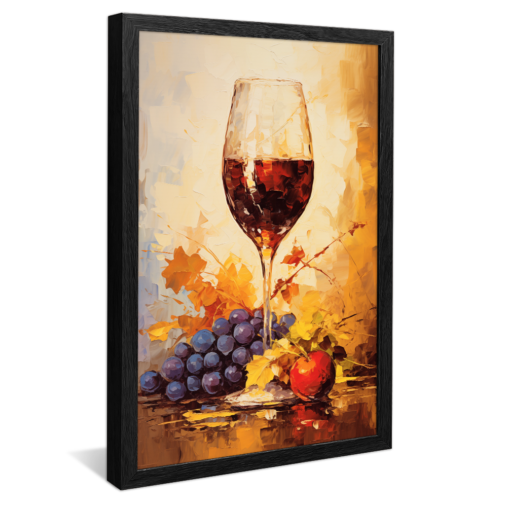 Abstract Wine Glass Painting V863 Canvas