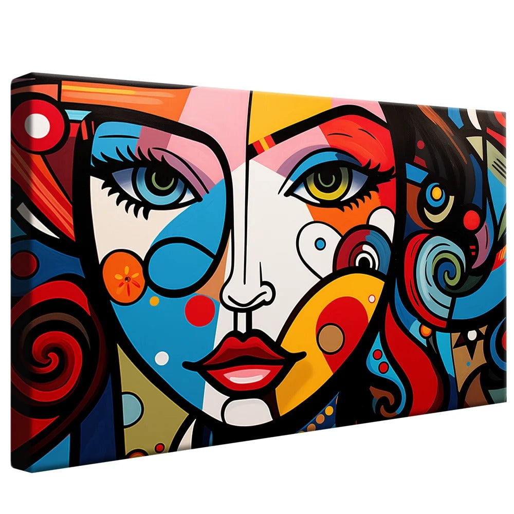 Abstract Woman Face Canvas V738