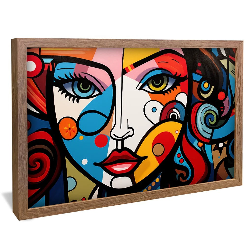 Abstract Woman Face Canvas V738