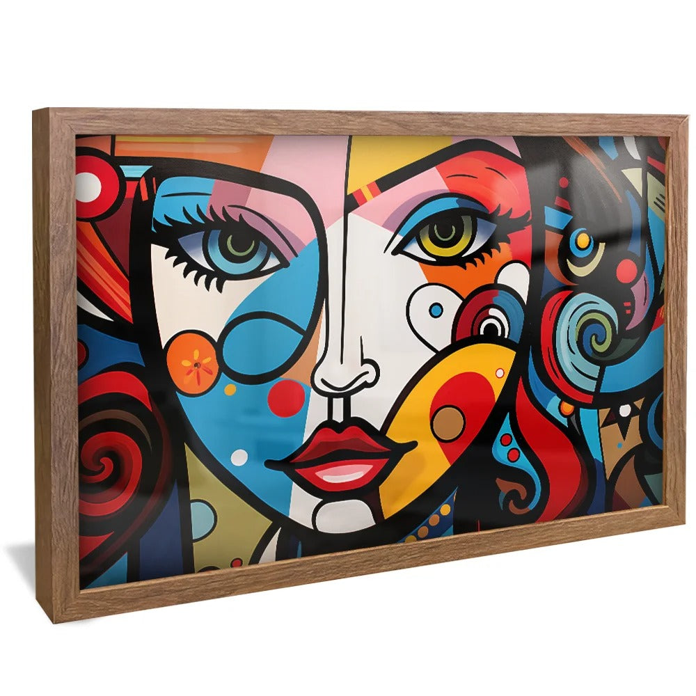 Abstract Woman Face Canvas V738