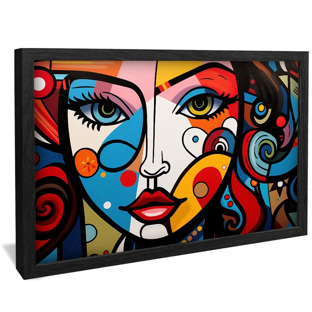 Abstract Woman Face Canvas V738