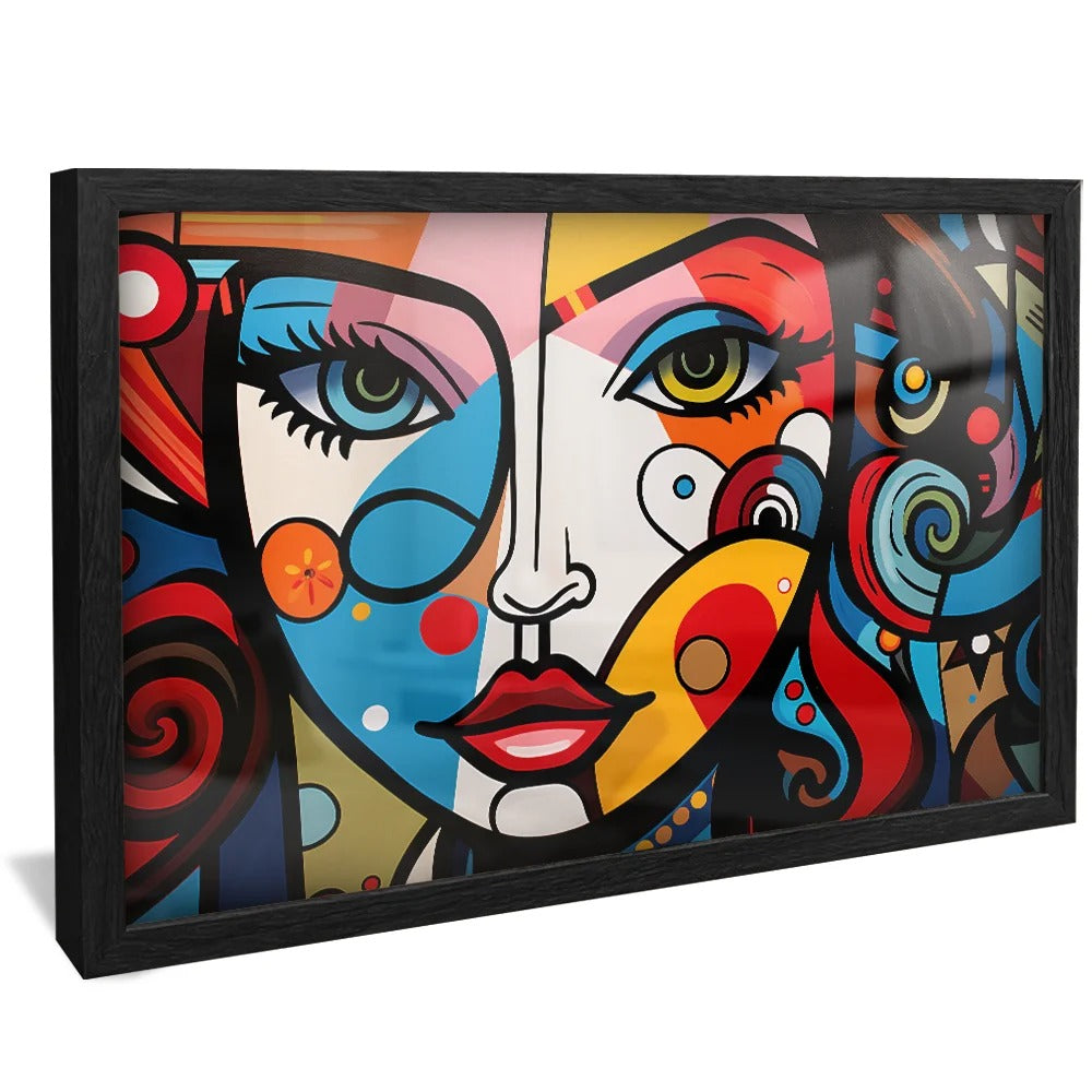 Abstract Woman Face Canvas V738