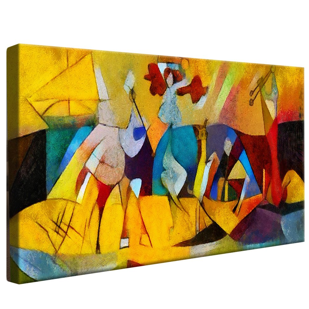 Abstract Yellow Mix v828 Canvas