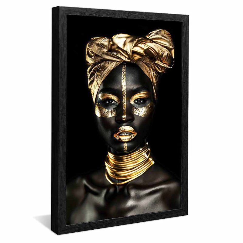 African Woman in Gold V1611 Canvas