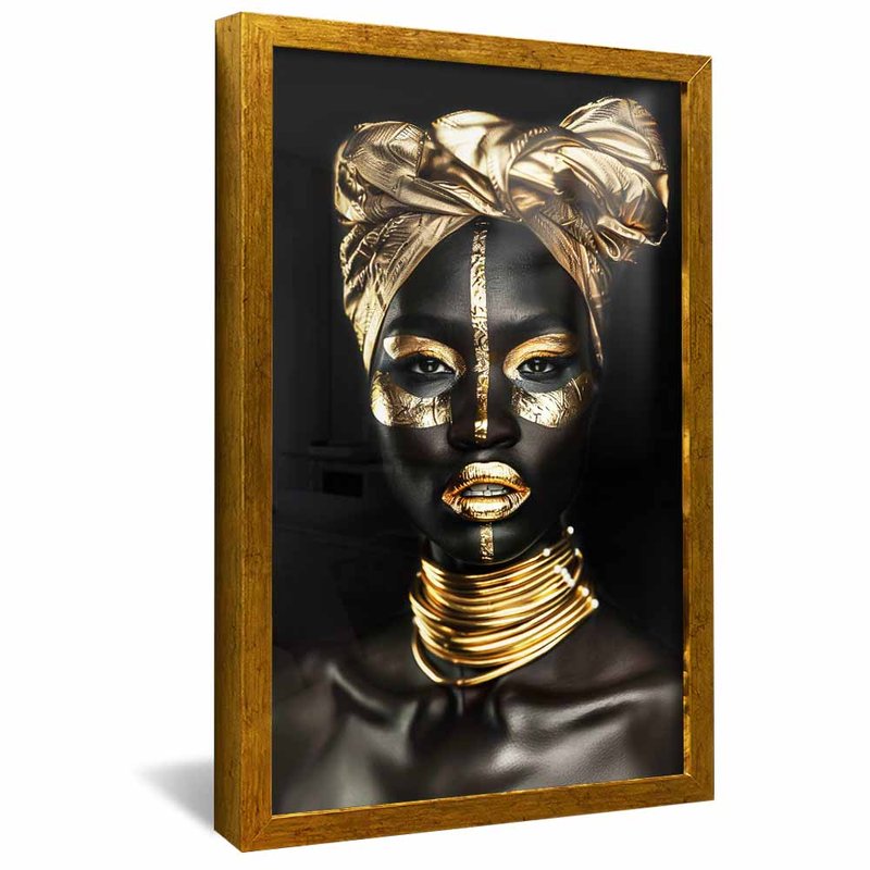 African Woman in Gold V1611 Canvas