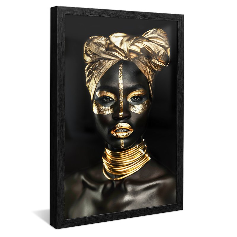 African Woman in Gold V1611 Canvas