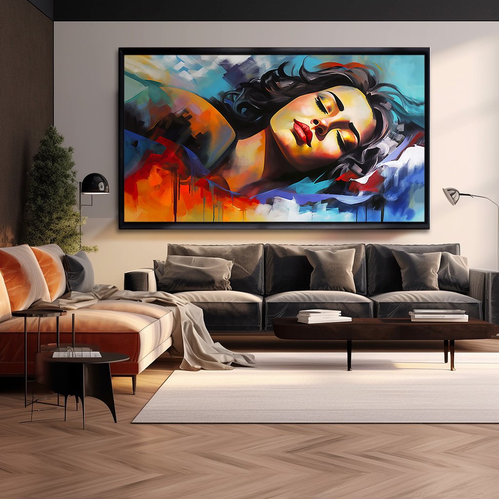 Artistic Brushstrokes Woman Canvas