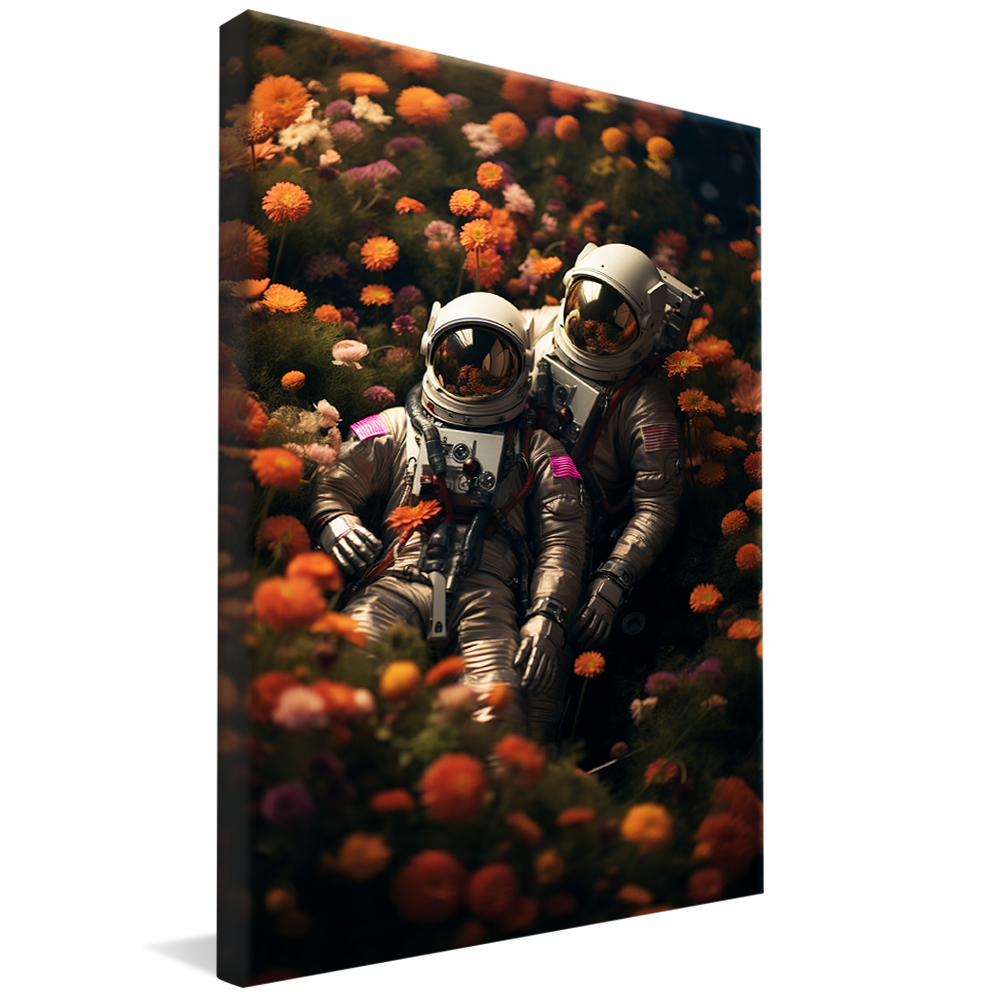 Astronaut Couple Canvas