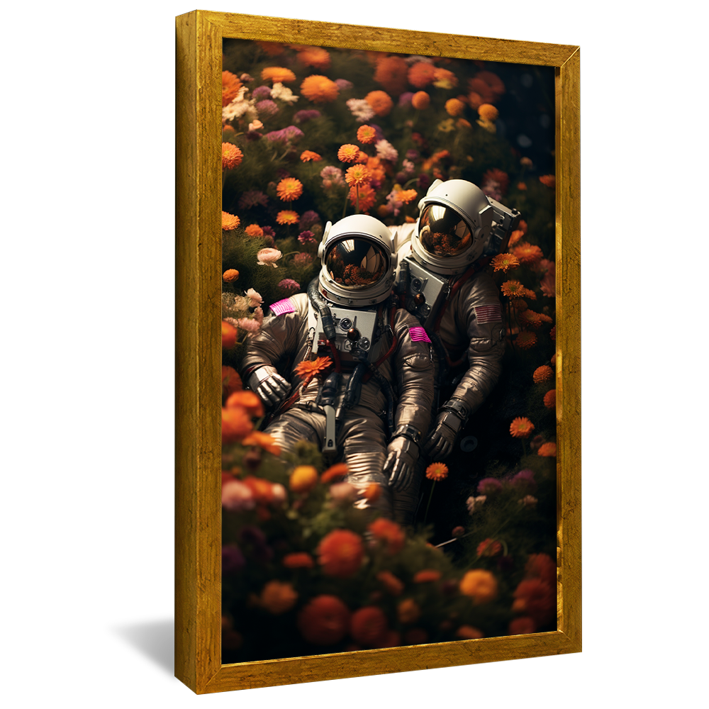 Astronaut Couple Canvas