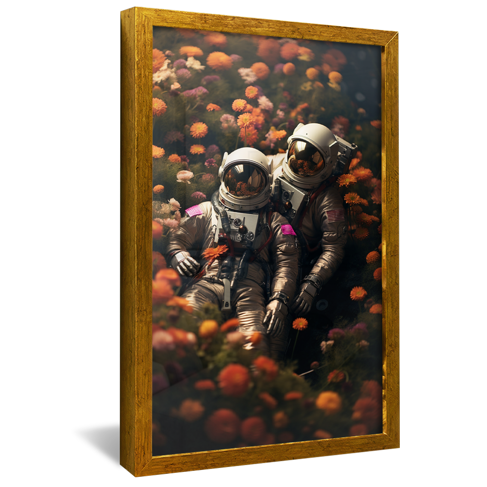 Astronaut Couple Canvas