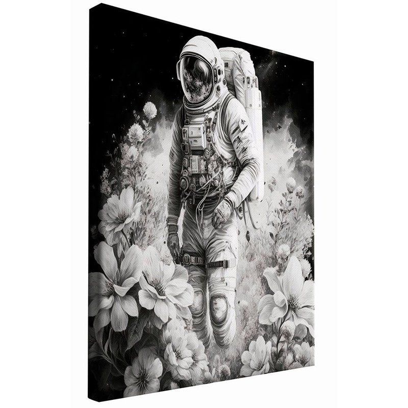 Astronaut Flores Canvas
