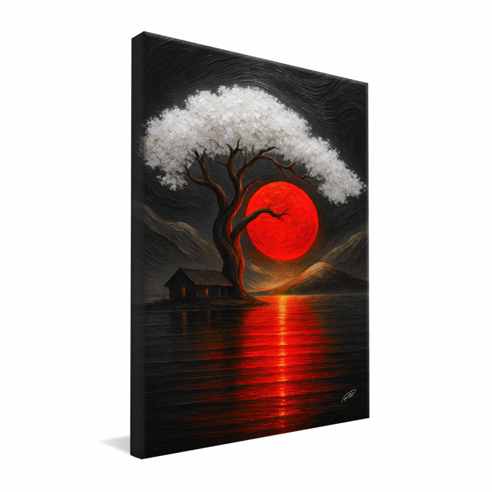 Tree at Sunset V2417 Canvas