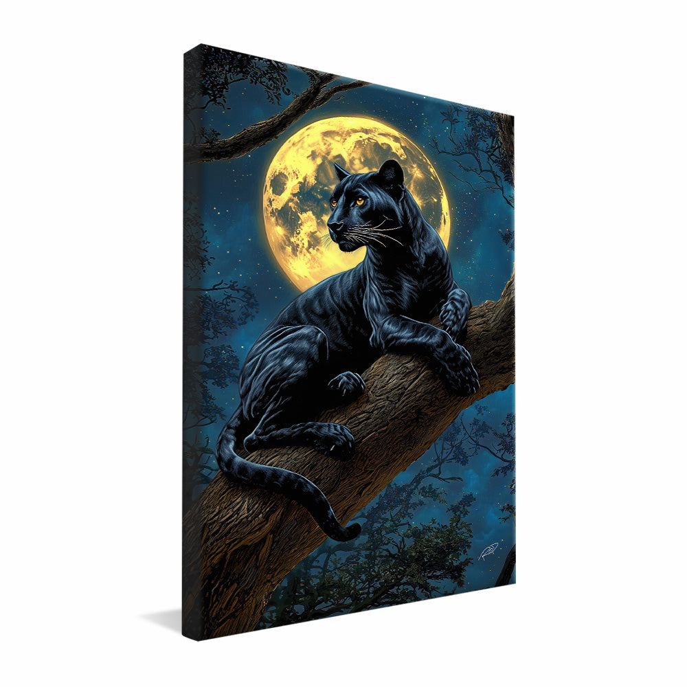 Panther in the Moonlight V2416 Canvas