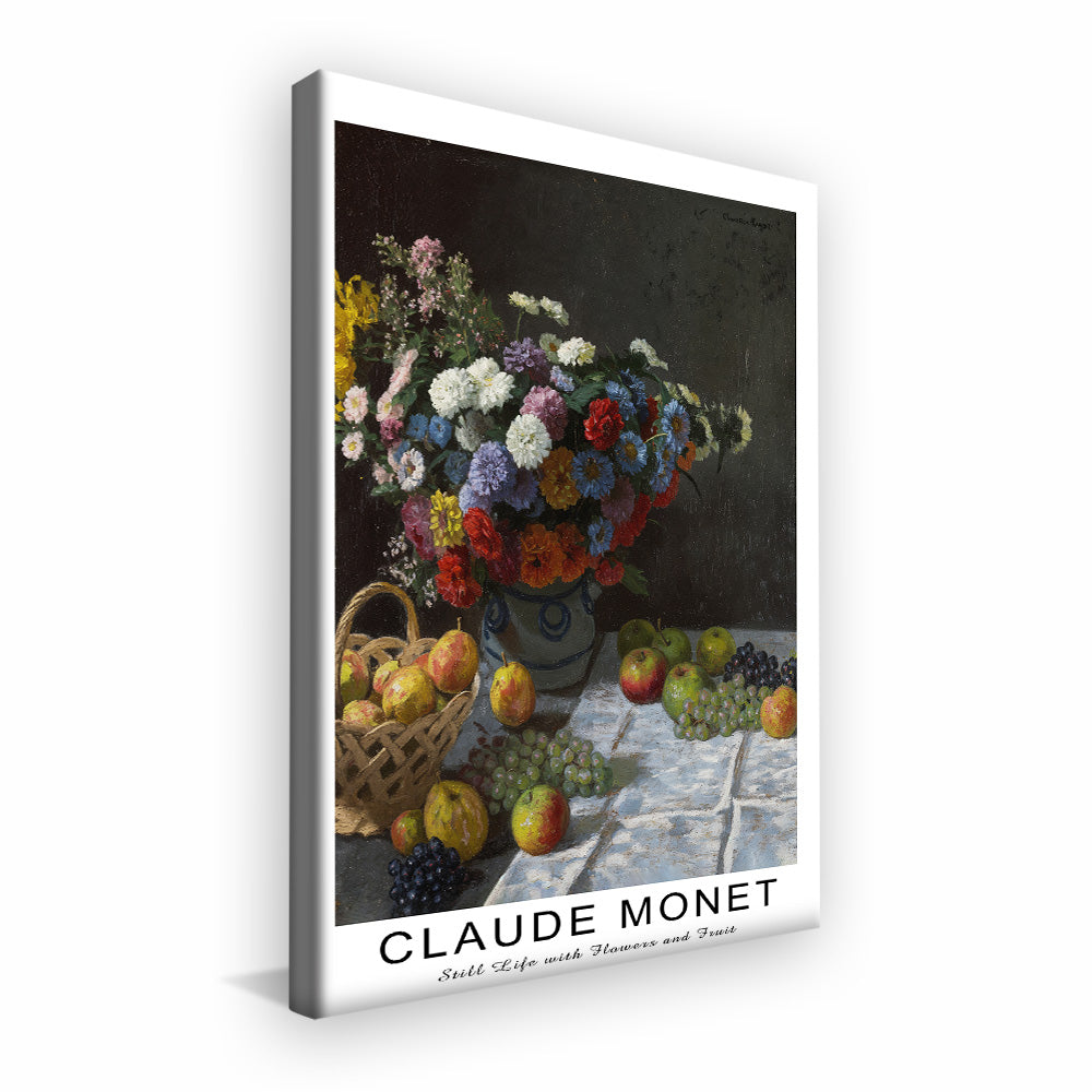 Claude Monet Still Life with Flowers and Fruit V2464 Canvas