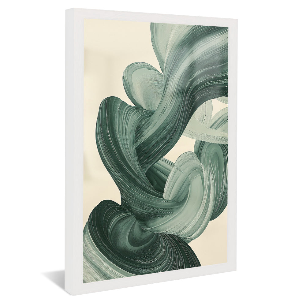 Abstract Green Tone Lines V2475 Canvas