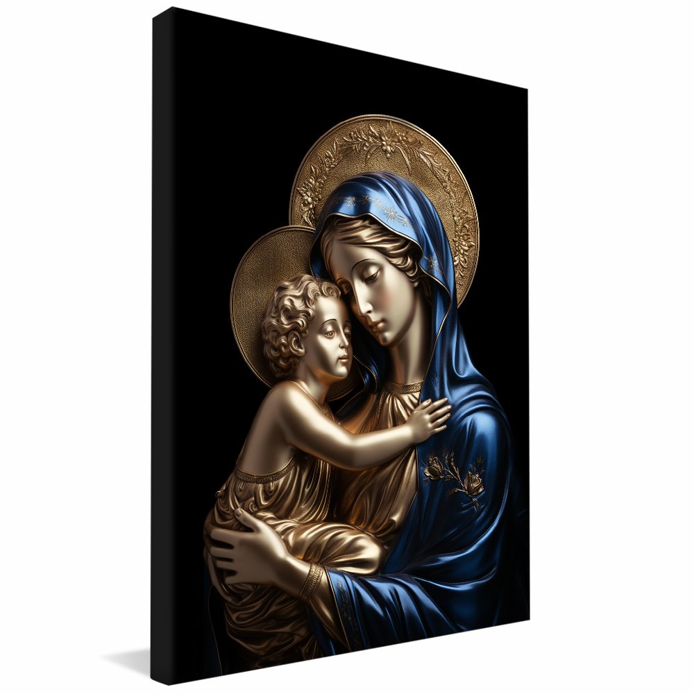 Baby Jesus and Virgin Mary v777 Canvas