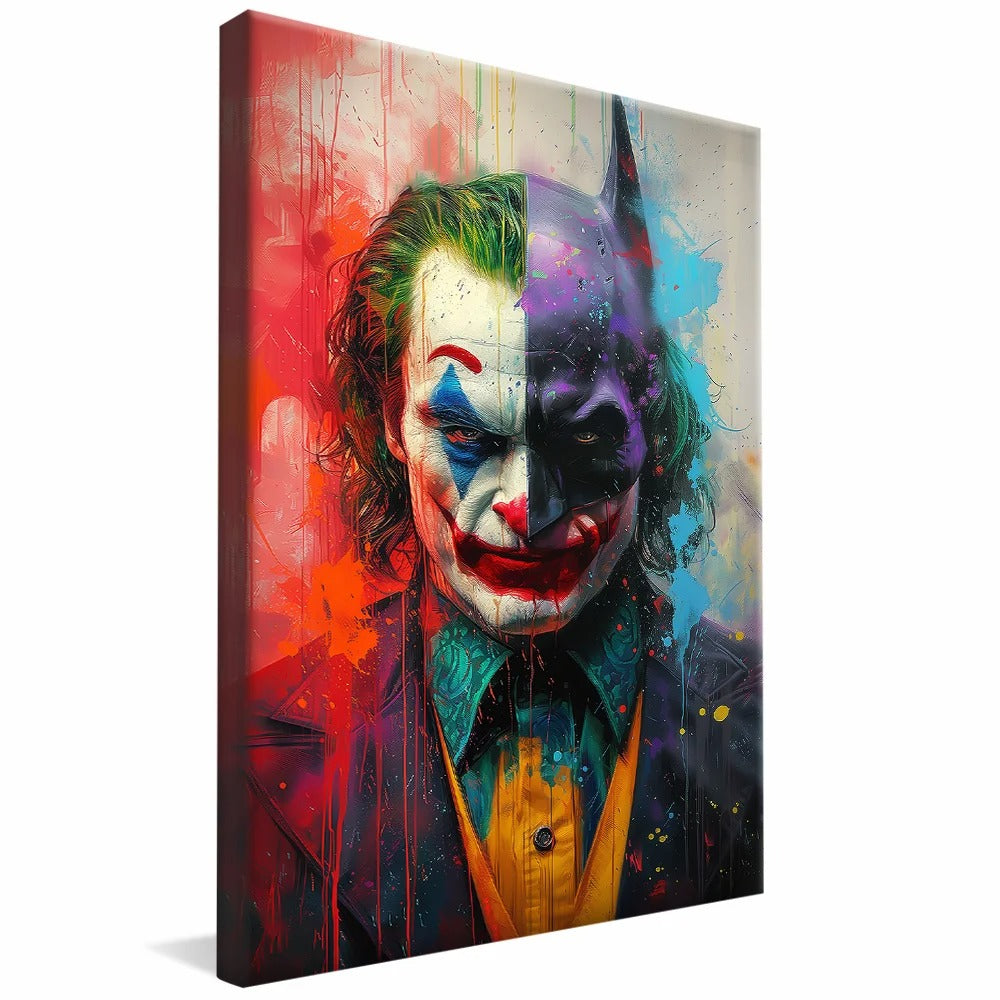 Batman and Joker Street Art Canvas V1326