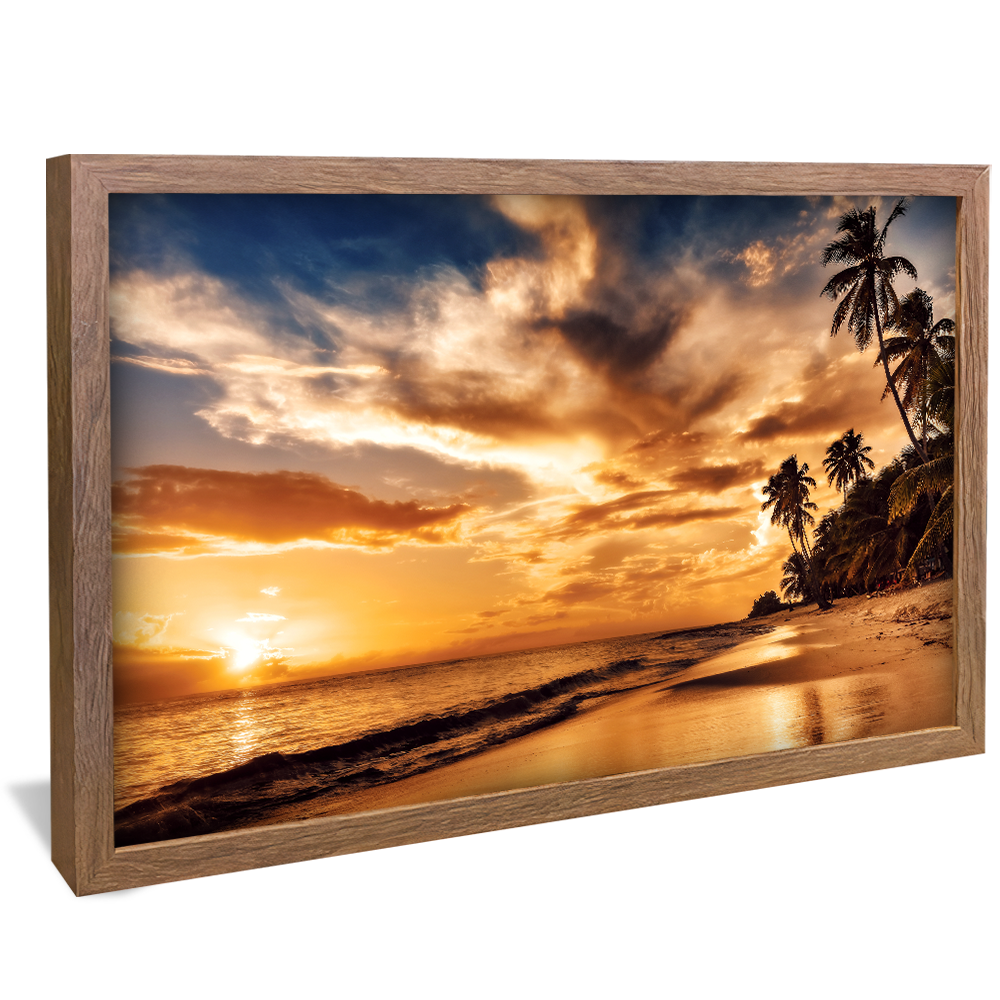 Beach at Sunset V885 Canvas
