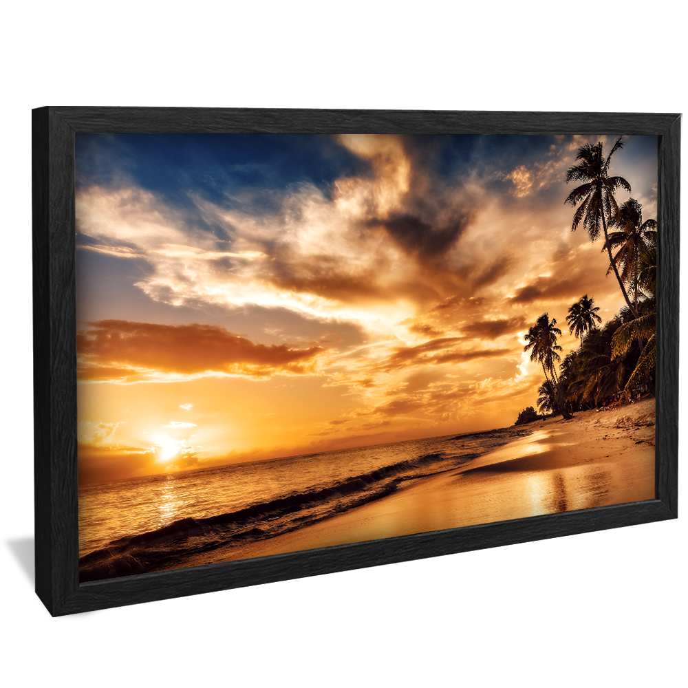 Beach at Sunset V885 Canvas