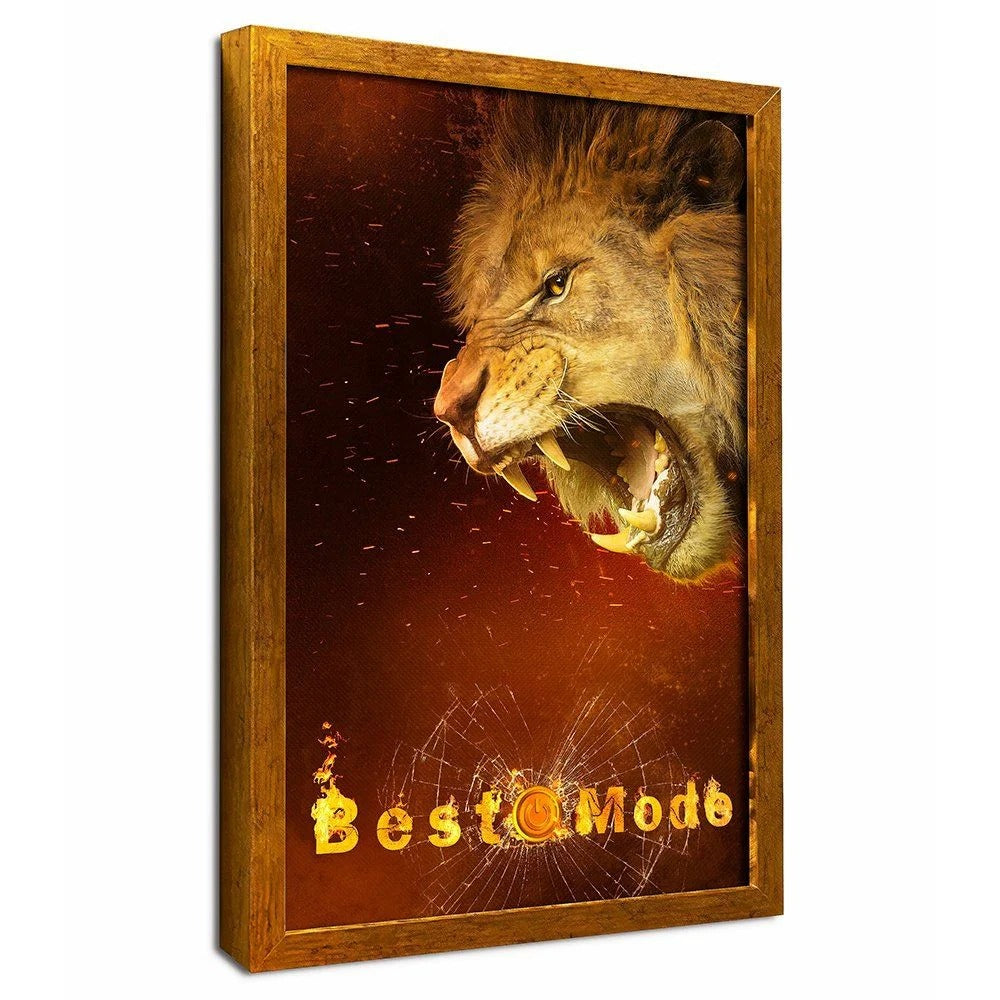 Beast Mode Lion Canvas