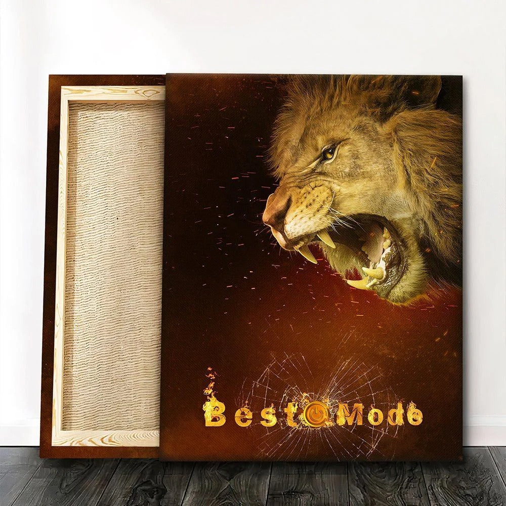 Beast Mode Lion Canvas