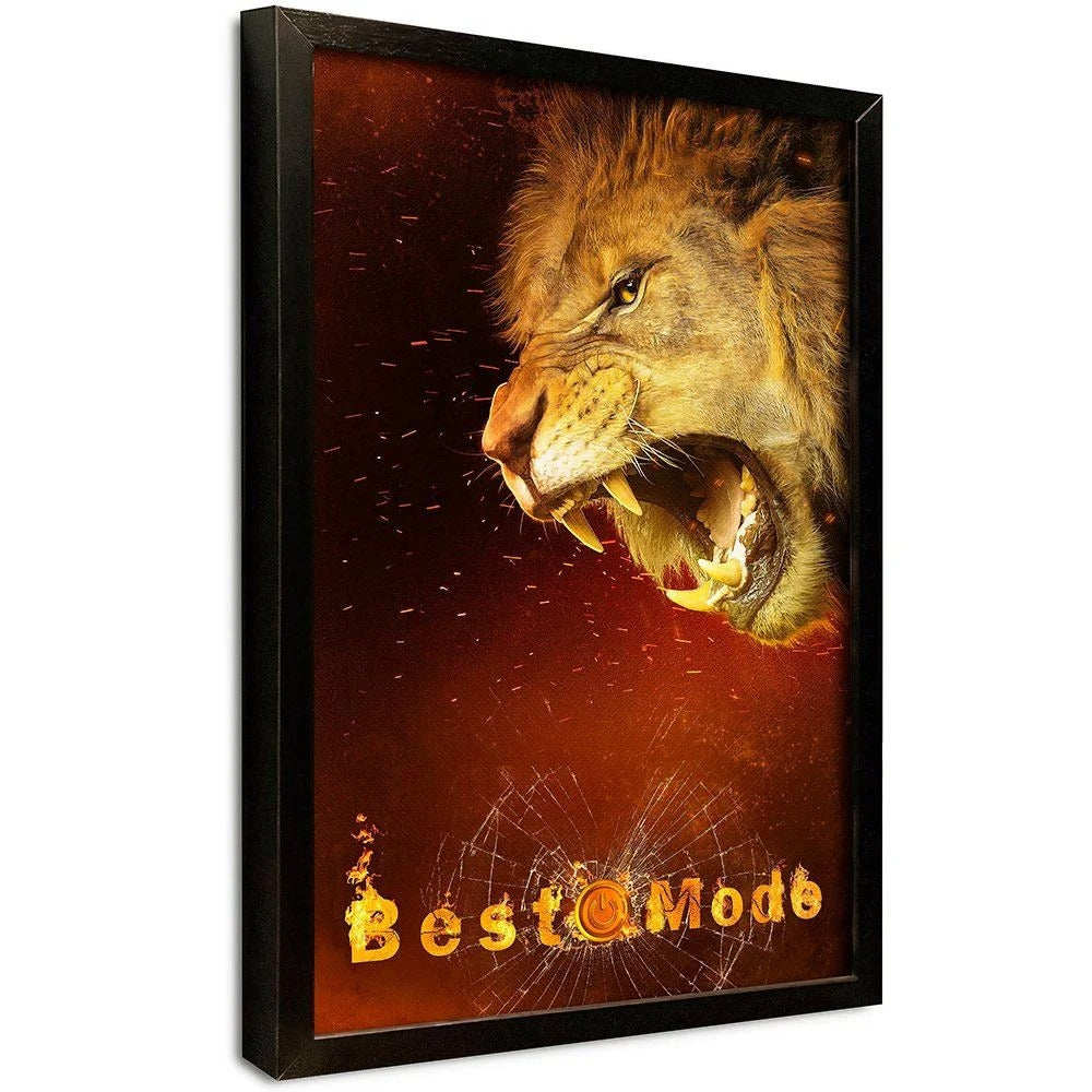 Beast Mode Lion Canvas