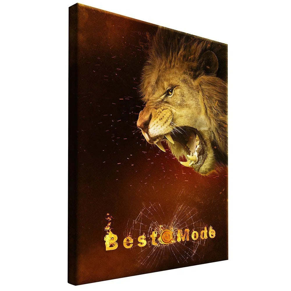 Beast Mode Lion Canvas