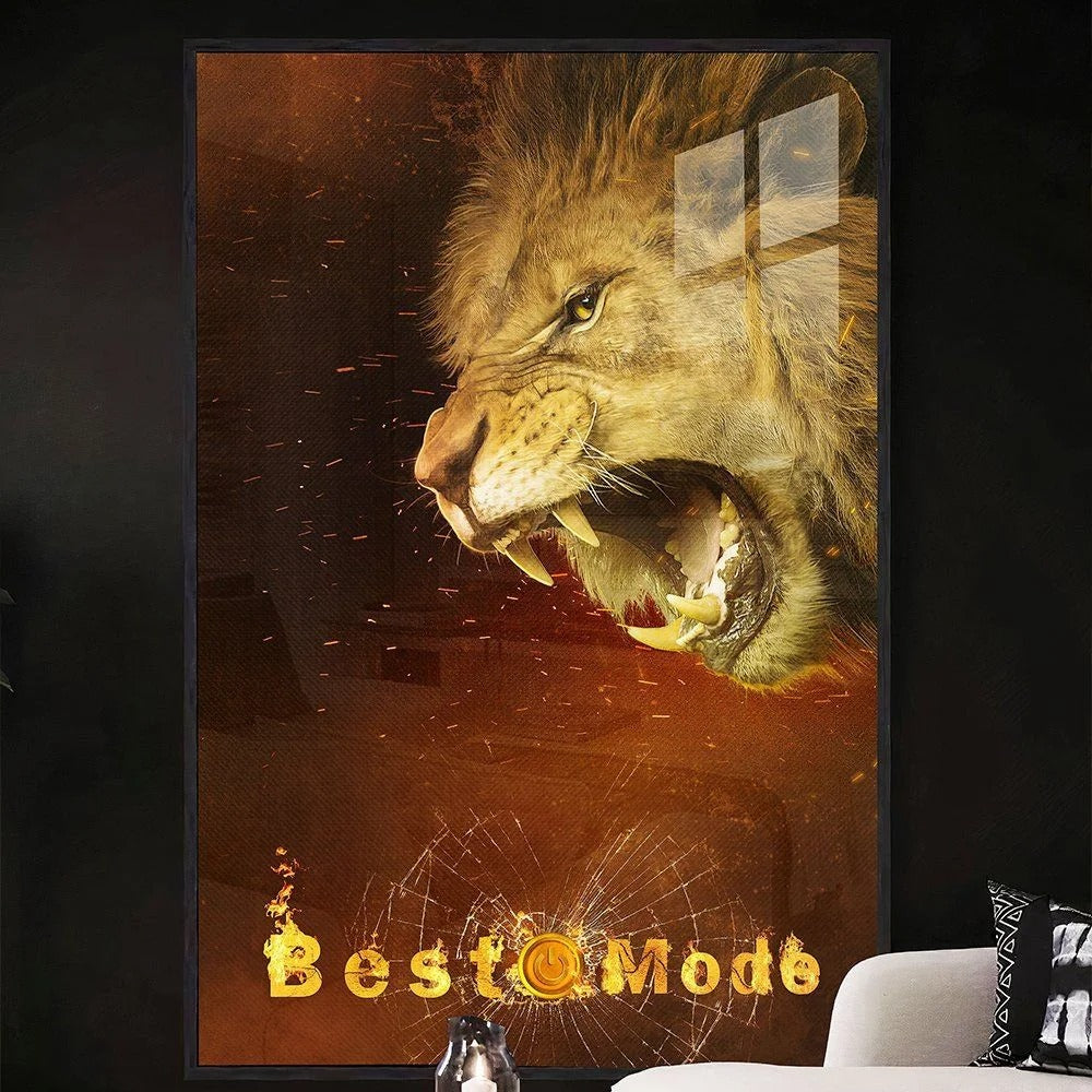 Beast Mode Lion Canvas