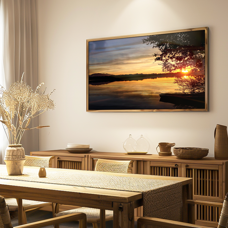 Beautiful Sunset in Lake V1572 Canvas