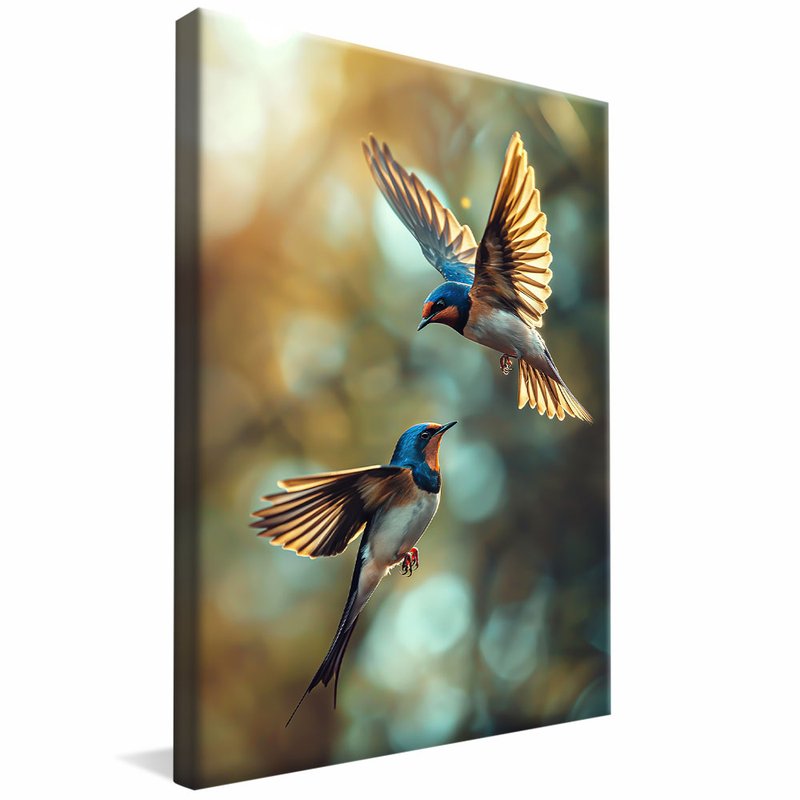 Bird Couple Flying V1777 Canvas