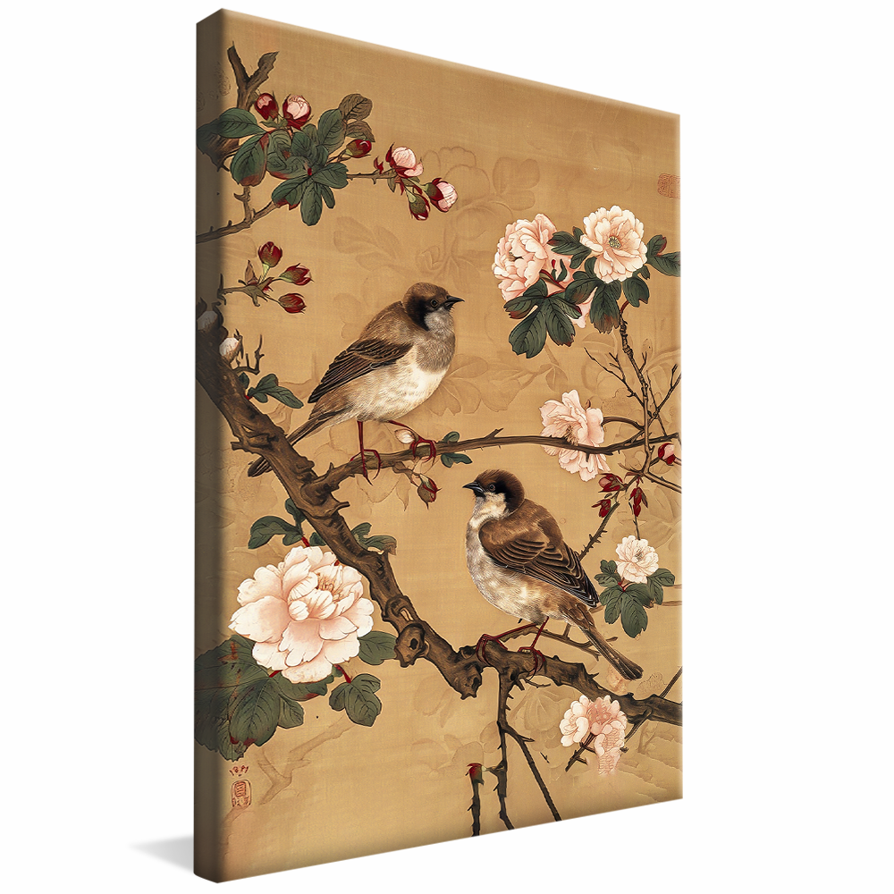 Birds on Branches v1232 Canvas