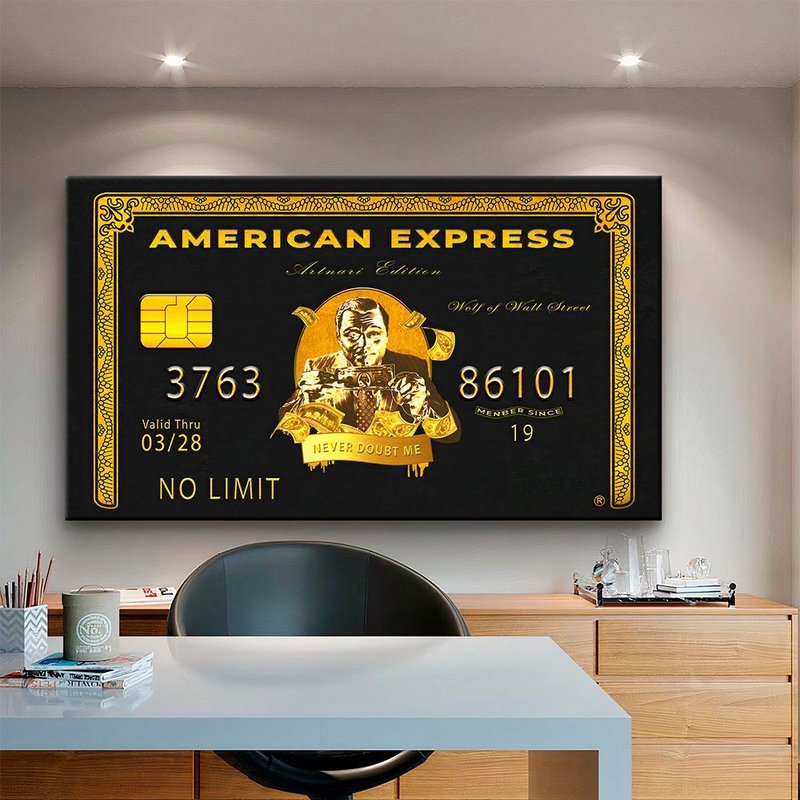 Black Card Canvas