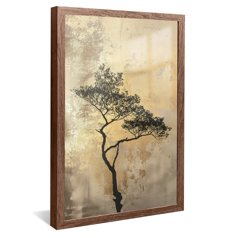 Black Tree Gold Background V1170 Canvas